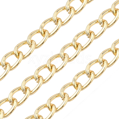 Aluminium Twisted Curb Chains CHA-YW0001-01G-1
