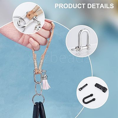 8 Pcs 2 Styles Alloy D-Ring Anchor Shackle Clasps FIND-NB0002-95-1