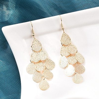 Brass Dangle Earrings EJEW-B157-02E-G-1