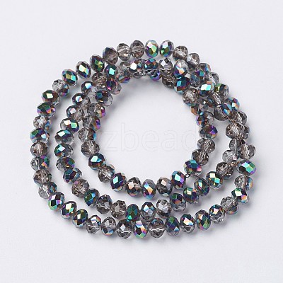 Electroplate Transparent Glass Beads Strands LS-EGLA-A034-T4mm-Q13-1
