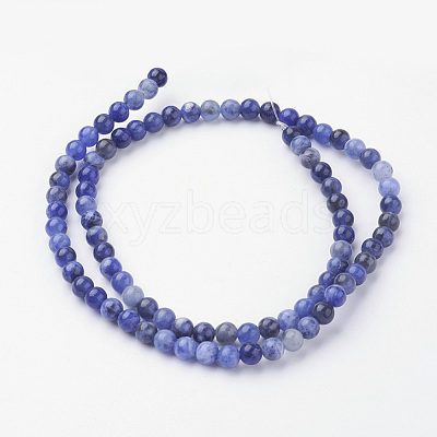 Natural Sodalite Bead Strands G-G735-58-4mm-A-1