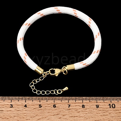 Braided Round Polyester Cord Bracelet Makings FB-CBAEDA0-01G-26-1