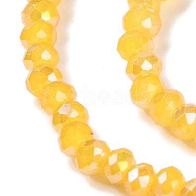 Baking Electroplate Glass Beads Strands DGLA-A039-J4mm-B13-1