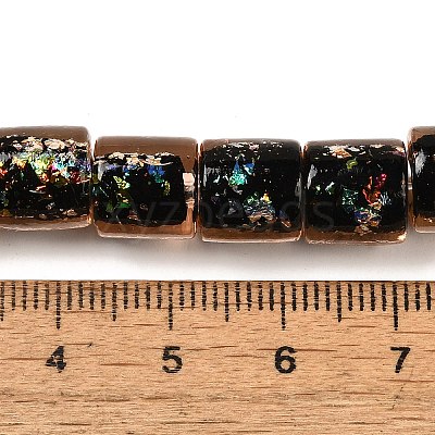 Handmade Dichroic Foil Glass Beads Strands DICH-U001-09C-1