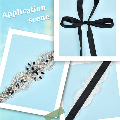 Flower Full Crystal & Montana Rhinestone Handmade Bridal Belts for Wedding Dresses AJEW-WH20006-233A-01-1