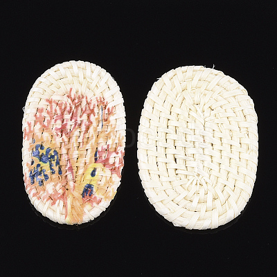 Handmade Reed Cane/Rattan Woven Beads LS-WOVE-T006-114-1