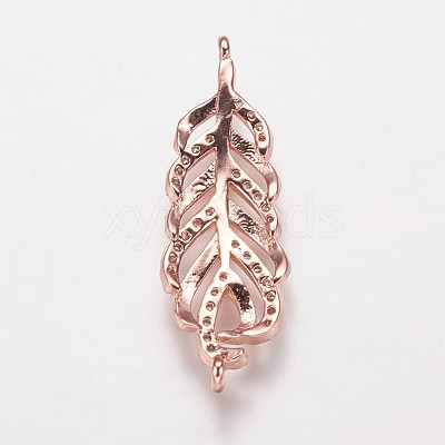 Brass Cubic Zirconia Links ZIRC-K070-20RG-1