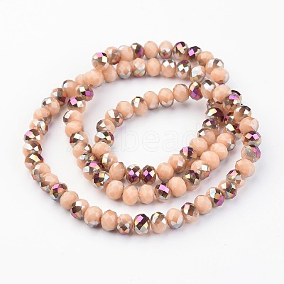 Electroplate Glass Beads Strands EGLA-P018-6mm-H07-3A-1