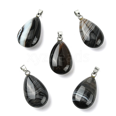 Natural Banded Agate Pendants GG-K002-09K-1