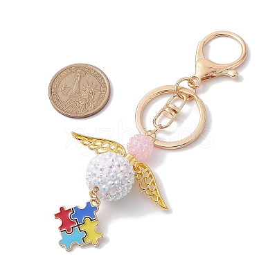 Resin & Alloy Enamel Pendant Keychain KEYC-JKC00763-1