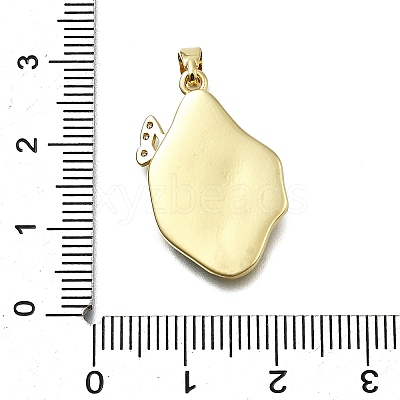 Brass Micro Pave Cubic Zirconia Pendants KK-K400-21B-G-1