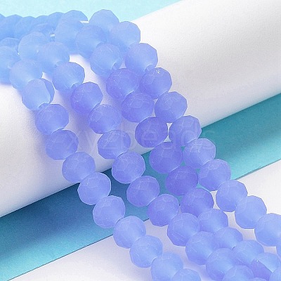 Imitation Jade Solid Color Glass Beads Strands EGLA-A034-J3mm-MD03-1