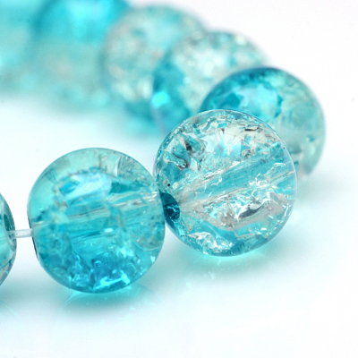 Baking Paint Crackle Glass Beads Strands X-CCG-S001-4mm-06-1