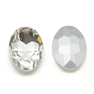 Pointed Back Glass Rhinestone Cabochons RGLA-T080-6x8mm-01-1