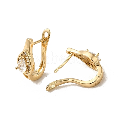 Brass Hoop Earrings EJEW-L271-13KCG-10-1