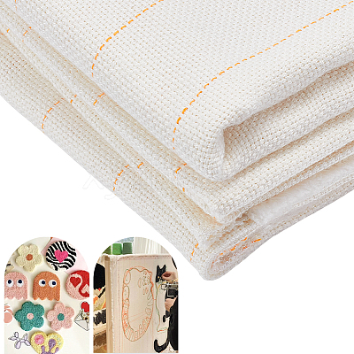 Solid Colored Polyester Cotton Cross Stitch Fabric DIY-WH0060-10-1