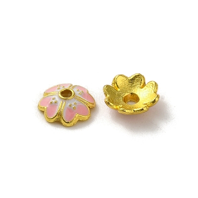 Alloy Enamel Beads Caps X-FIND-G074-02D-1