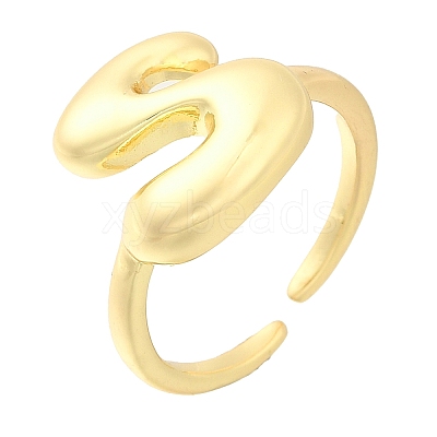 Rack Plating Brass Open Cuff Rings RJEW-S394-01G-S-1