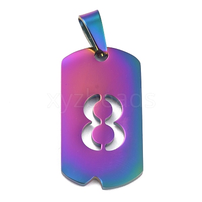 Ion Plating(IP) 304 Stainless Steel Pendants STAS-O127-A08-1
