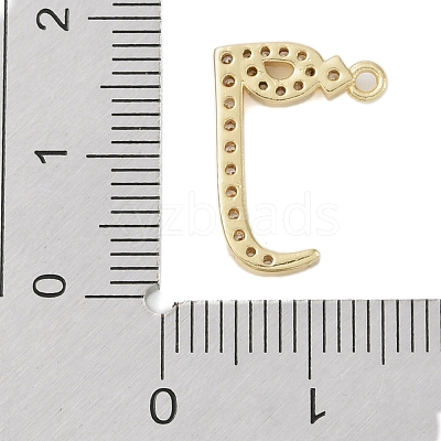 Rack Plating Brass Micro Pave Clear Cubic Zirconia Pendants KK-A224-03F-G-1