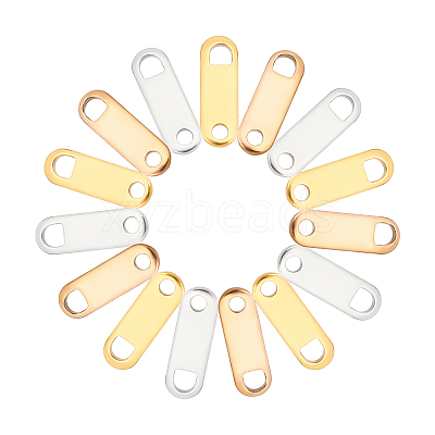 30Pairs 3 Colors Stainless Steel Chain Tabs STAS-AR0001-34-1