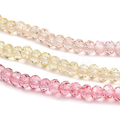 Transparent Painted Glass Beads Strands X1-DGLA-A034-T1mm-A09-1