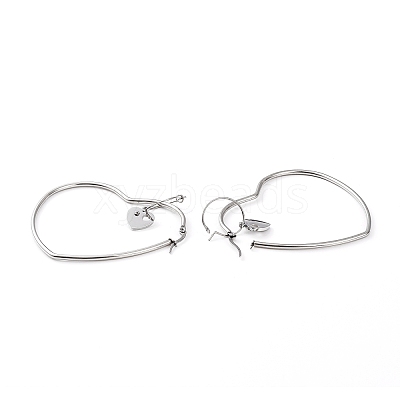 Stainless Steel Hoop Earrings EJEW-JE04453-03-1