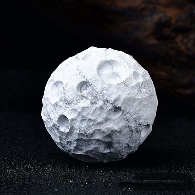 Moon Meteorite Natural Howlite Crystal Ball PW-WG23337-01-1
