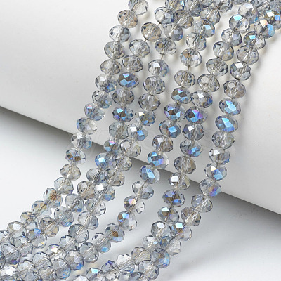Electroplate Glass Beads Strands EGLA-A034-T6mm-I18-1