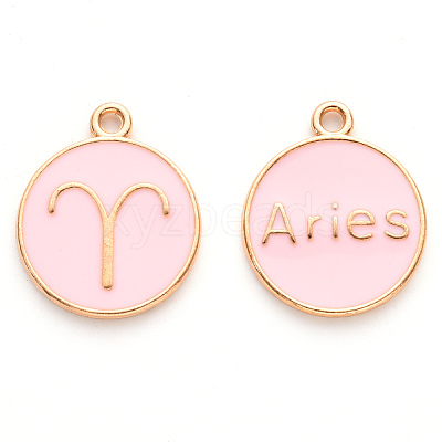 Alloy Enamel Pendants ENAM-S124-01A-09A-1