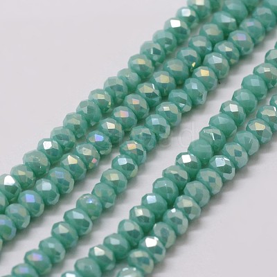 Electroplate Glass Bead Strands X-GLAA-K016-2x3mm-07FR-1