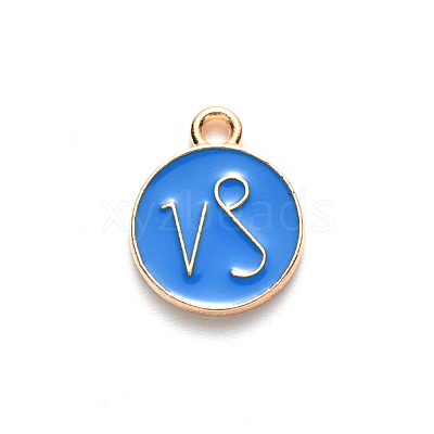 Alloy Enamel Pendants X-ENAM-S124-01B-02E-1