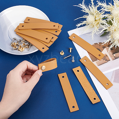 Rectangle Leather Drawer Handles AJEW-WH0251-71A-1