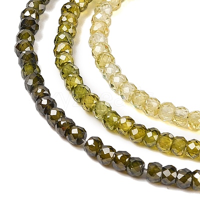 Transparent Gradient Color Cubic Zirconia Strand ZIRC-NH0002-01A-1
