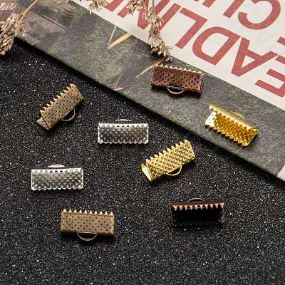 Mixed Iron Ribbon Crimp Ends E005Y-M-1