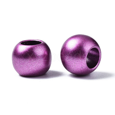 Matte Spray Painted Acrylic European Beads ACRP-TD001-03A-05-1