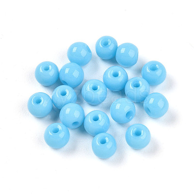 Opaque Solid Color Glass Beads X1-GLAA-N007-4mm-A02-1