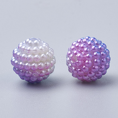 Imitation Pearl Acrylic Beads OACR-T004-10mm-08-1