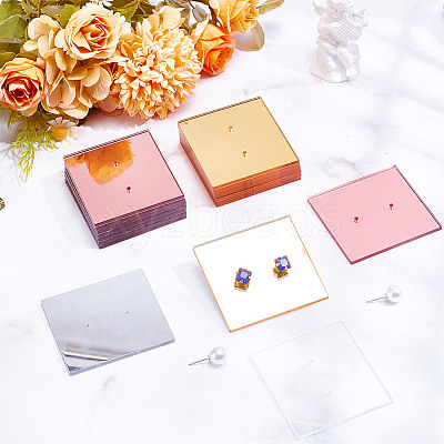 4 Colors Acrylic Single Earring Display Card ODIS-AR0001-05B-1