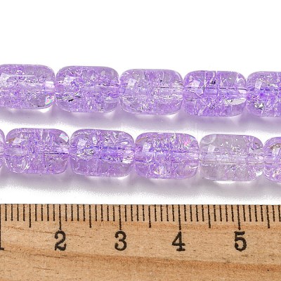 Transparent Crackle Glass Beads Strands X-GLAA-NH0001-04F-1