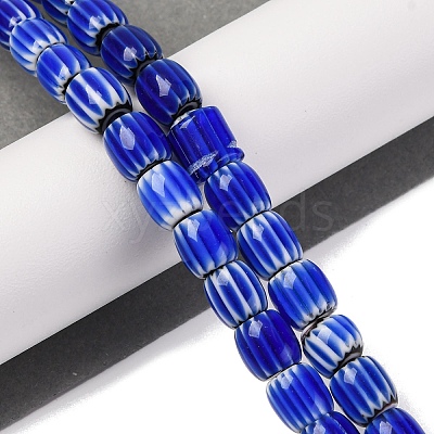 Handmade Lampwork Chevron Beads Strands LAMP-K041-01B-27-1
