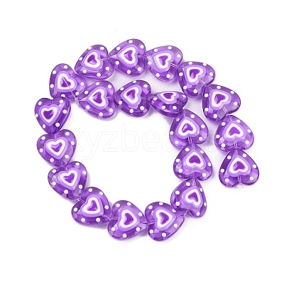 Handmade Lampwork Beads Strands LAMP-R004-06B-02-1