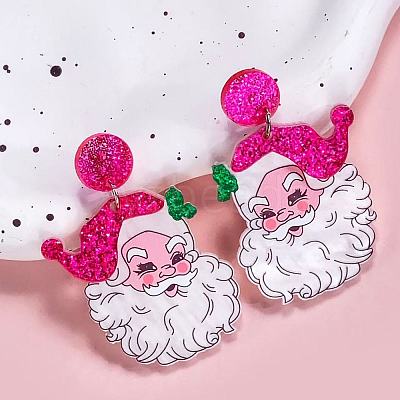 Christmas Acrylic Dangle Stud Earrings FS-WGEF5A4-03-1