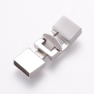 Tarnish Resistant 304 Stainless Steel Snap Lock Clasps STAS-L189-32P-1