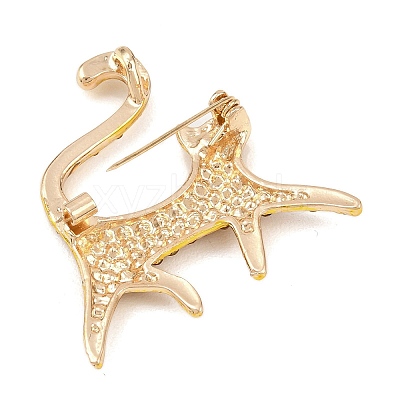 Alloy Rhinestone Lapel Pins for Backpack Clothes LS-JEWB-P055-06G-01-1