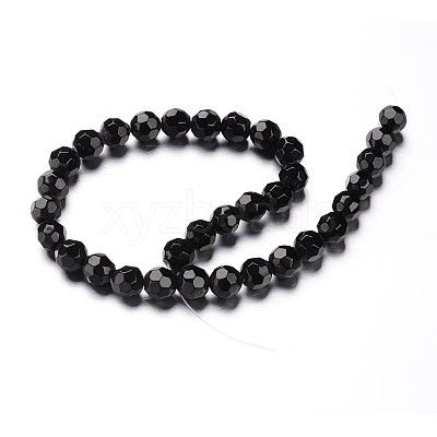 Faceted(32 Facets) Round Glass Bead Strands GLAA-M031-02-8mm-1