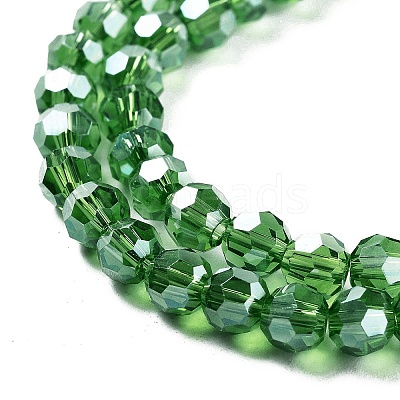 Electroplate Transparent Glass Beads Strands EGLA-A035-T6mm-A11-1