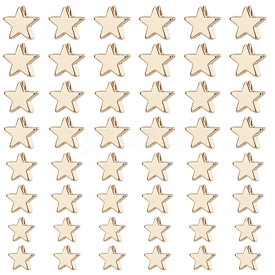 80Pcs 4 Style Brass Beads KK-PH0010-34-1