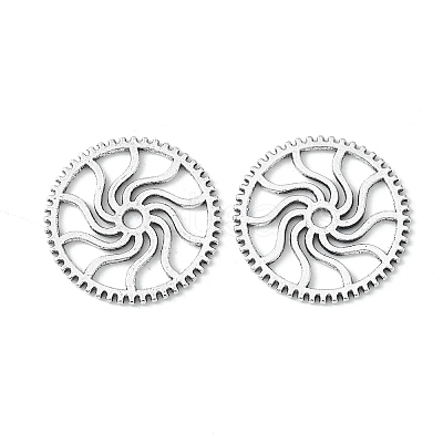 Steampunk Theme Tibetan Style Alloy Gear Cog Pendants TIBEB-19598-AS-NR-1
