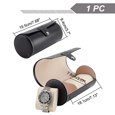 Column PU Leather Watch Boxes CON-WH0094-07A-1